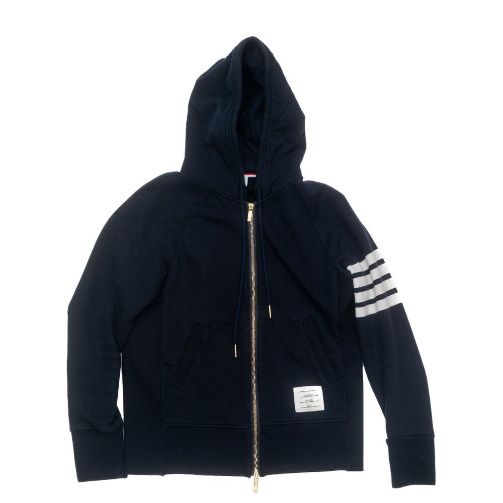 Thom Browne 4-band Zip Up Hoodie